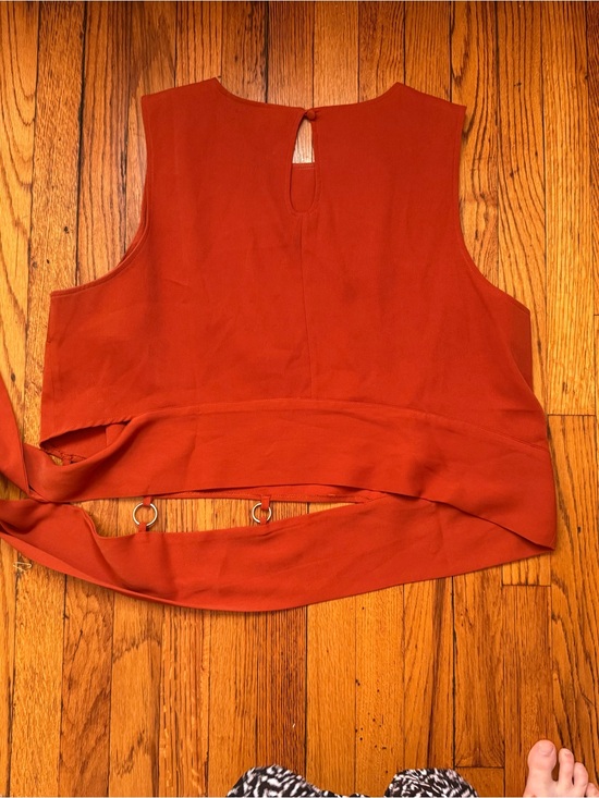 Premme Orange Cutout Detail Tank Top